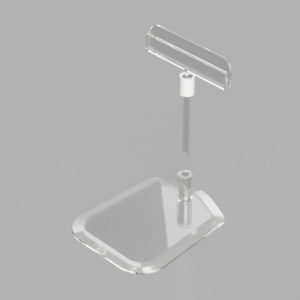 Soporte Acrilico pinche con base x10