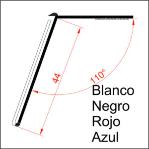 Portaprecios Frente Gondola 44mm X 1300mm x10