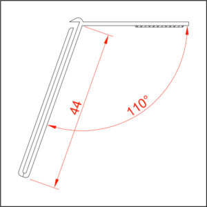 Portaprecios Frente Gondola Cristal 44mm X 1300mm x10